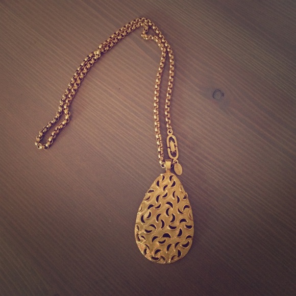 Vintage, gold pendant necklace - Picture 1 of 1