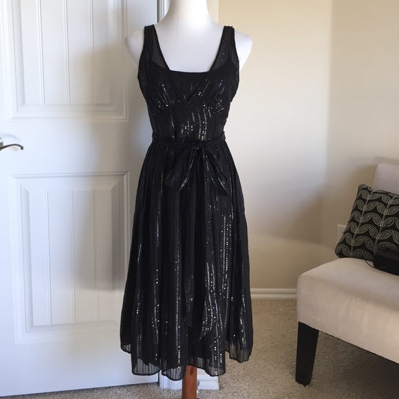 Calvin Klein black sequin dress