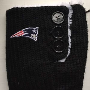 New England Patriots black knit boots
