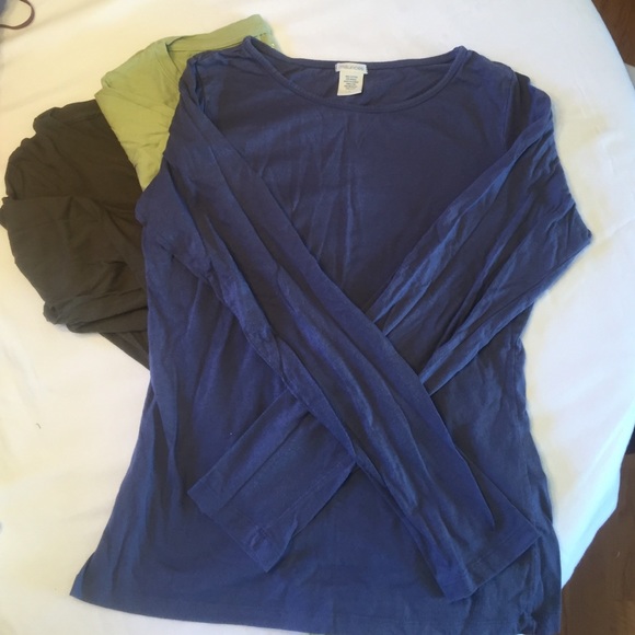 (3) Maurice's Cotton Blend long-Sleeved tees Large