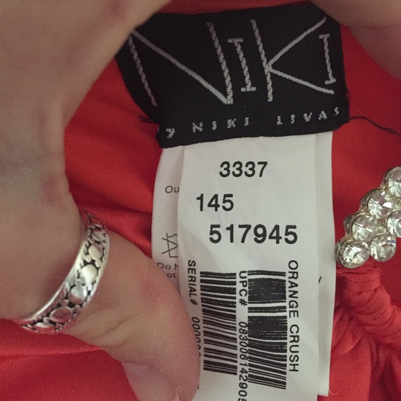 Niki Livas orange silk prom dress - Picture 3 of 4