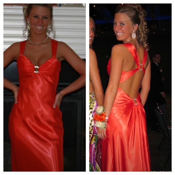 Niki Livas orange silk prom dress - Picture 4 of 4