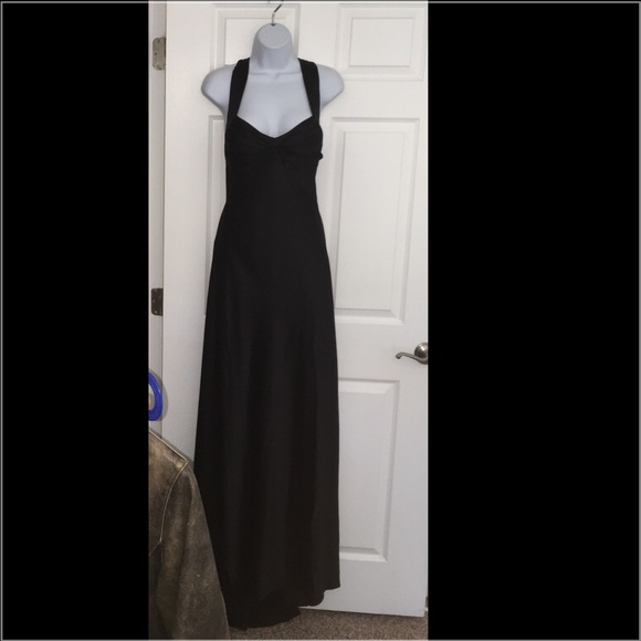 Calvin Klein Dresses & Skirts - Black floor length satiny gown