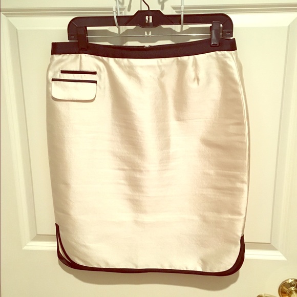 JCrew black and ivory tuxedo skirt