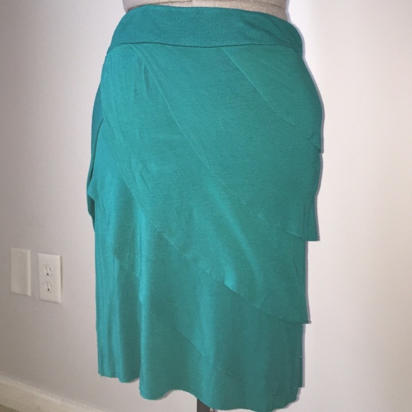 Cute Anthropologie cotton stretch turquoise skirt