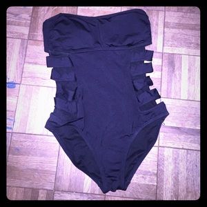 Black one piece cutout swimsuit