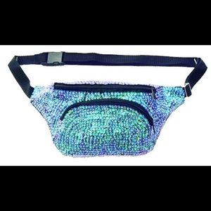 Blue and Green Sequin Fanny Pack