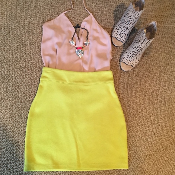 Urban Outfitters BDG brand Neon yellow-green skirt