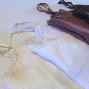 (4) Aeropostale Cami Bra Tanks w/ lace trim size L