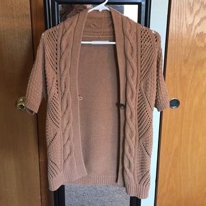 Tan short sleeve sweater