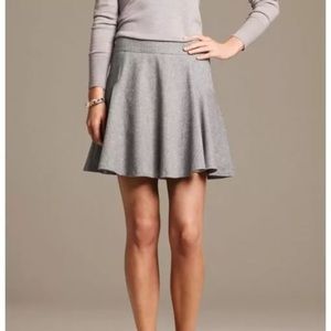 Banana Republic Grey Wool Flared Skirt, 4P