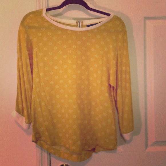 Yellow Polka Dot Top