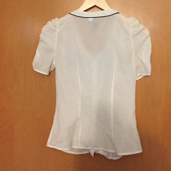 H&M Bow Button-up Contrast Blouse - Picture 4 of 4