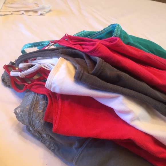 (6) size Large Cami Tanks in various styles