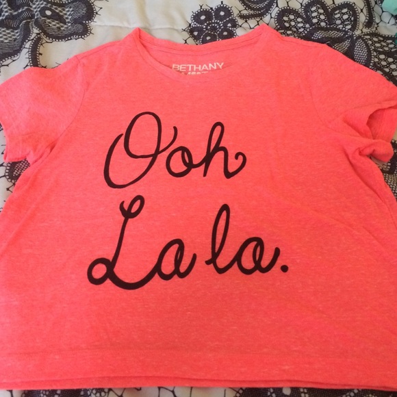 Bright Coral Bethany Mota Graphic Tshirt