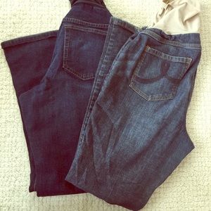 💕 BUNDLE-2 pair of indigo blue maternity jeans 💕