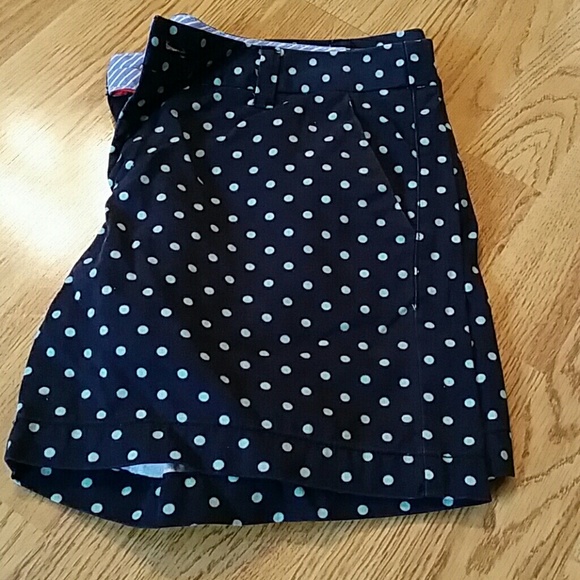 Merona Pants - Merona Navy Blue and Mint Polka Dot Shorts