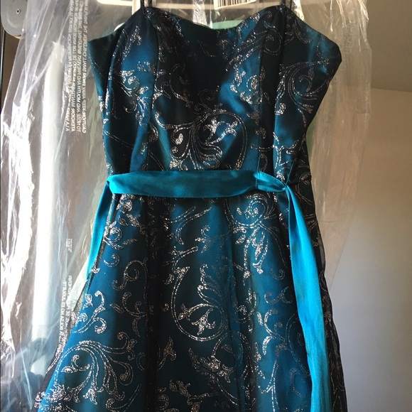 Blue/Teal dress with silver accents