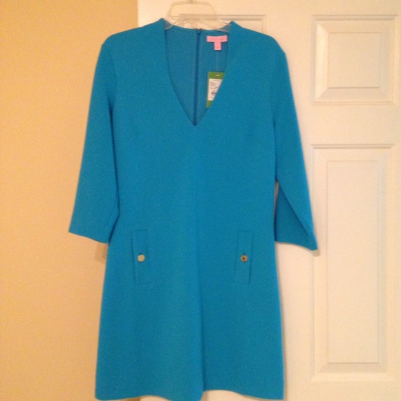 NWT L Lilly Pulitzer Charlena dress in Ariel blue