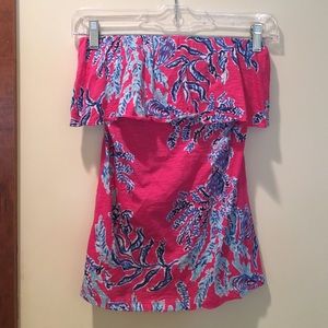 Lily Pulitzer Ruffle Tube Top