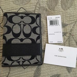 Authentic, new with tags, Coach passport holder