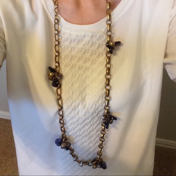 Purple and gold Chicos necklace