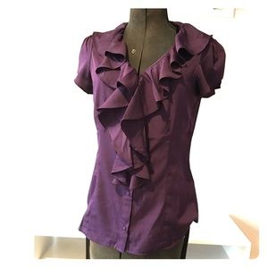 Plum Banana Republic Short Sleeve Top Small