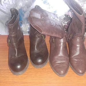 2 pairs of women's boots