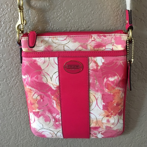 Floral Coach cross-bag bag.