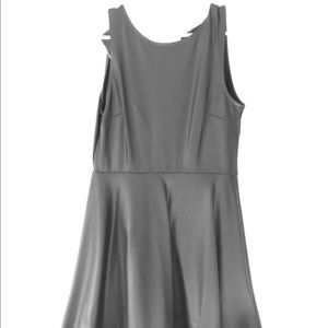 Black faux leather dress