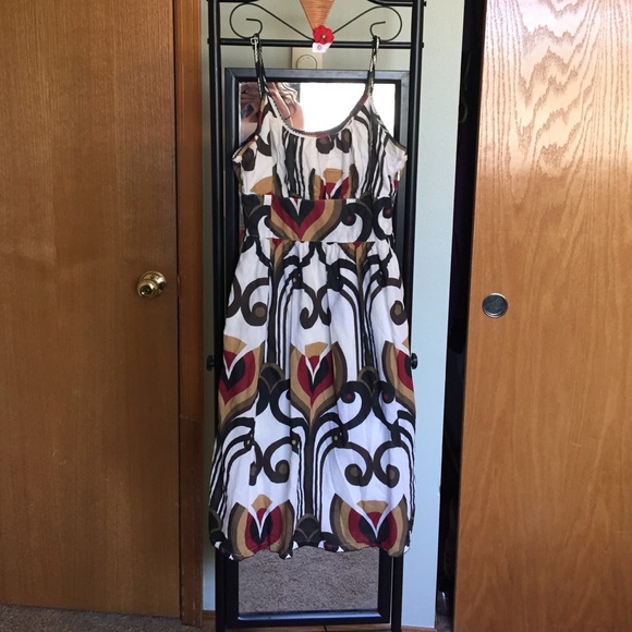 Printed knee length dress