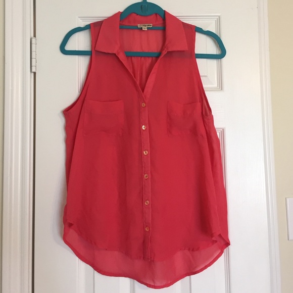 Button down tank top