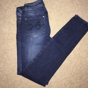 Dark wash bebe skinny jeans