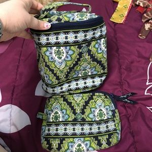 Vera Bradley cooler and cosmetic case set