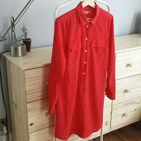 Gap chevron print shirtdress