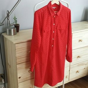 Gap chevron print shirtdress