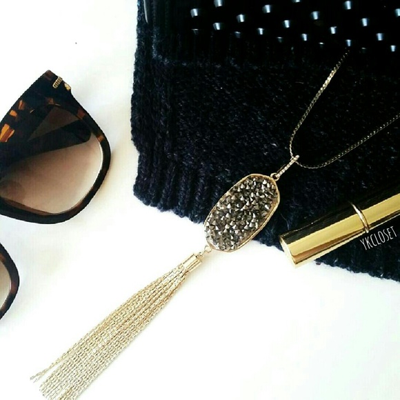 INC International Concepts Jewelry - INC CRYSTAL TASSLE NECKLACE