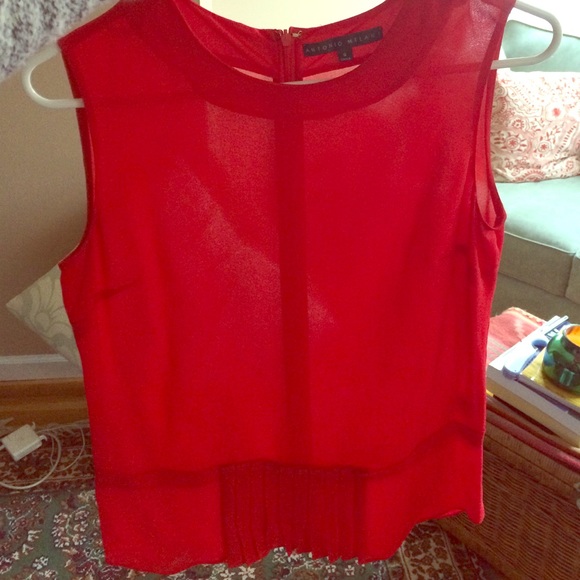 Red dress shirt