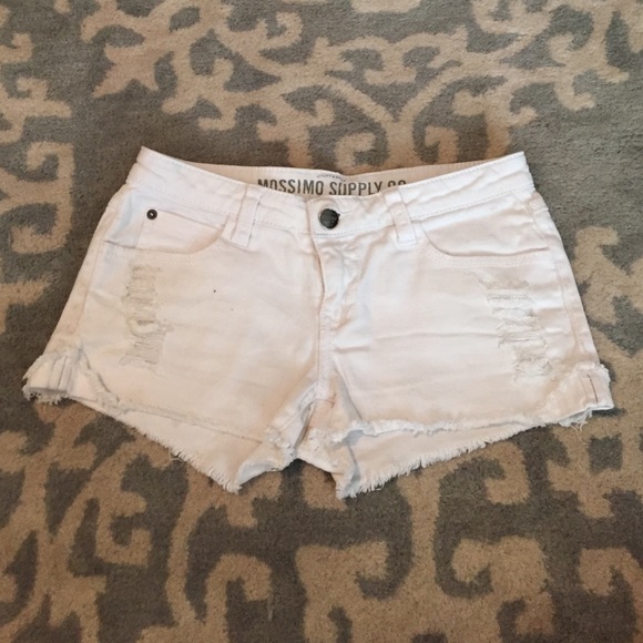 White Denim Shorts