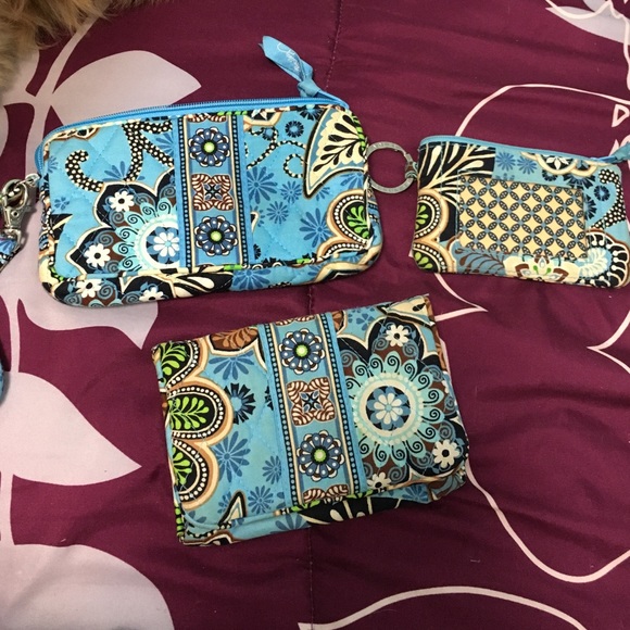 Vera Bradley wristlet, ID holder, and wallet