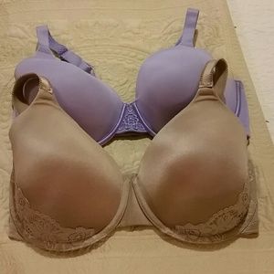 Vanity Fair and Olga 38DD t-shirt bras