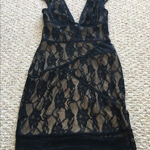 Sexy low cut lace dress