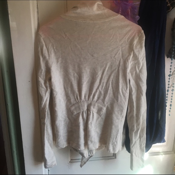 Tan Ruffle Zip Up. - Picture 2 of 2