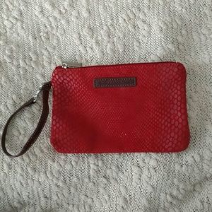 BCBGMaxazria Snakeskin Leather Pouch
