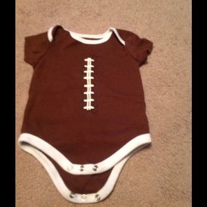 0-3 month football onesie