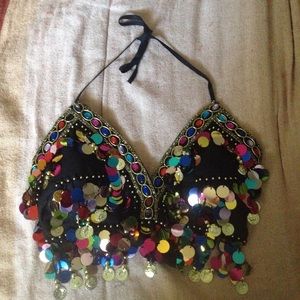 Caravan Sequin Halter Top