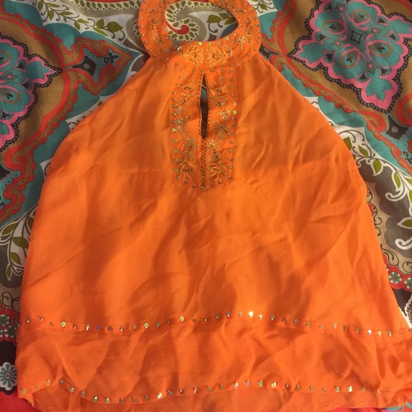 Orange halter