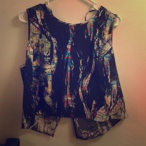 Mixed color crop top