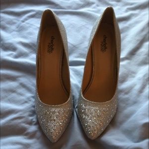 Silver crystal heels