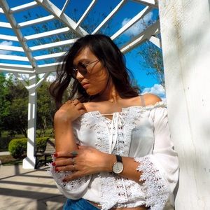 { off shoulder white blouse } { off shoulder white blouse }